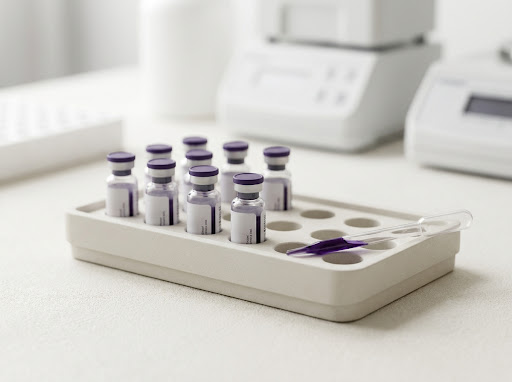Regenerative skin booster vials in a sterile tray